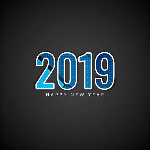 Happy New Year 2019 decorative background vector