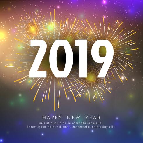 Happy New Year 2019 elegant background vector