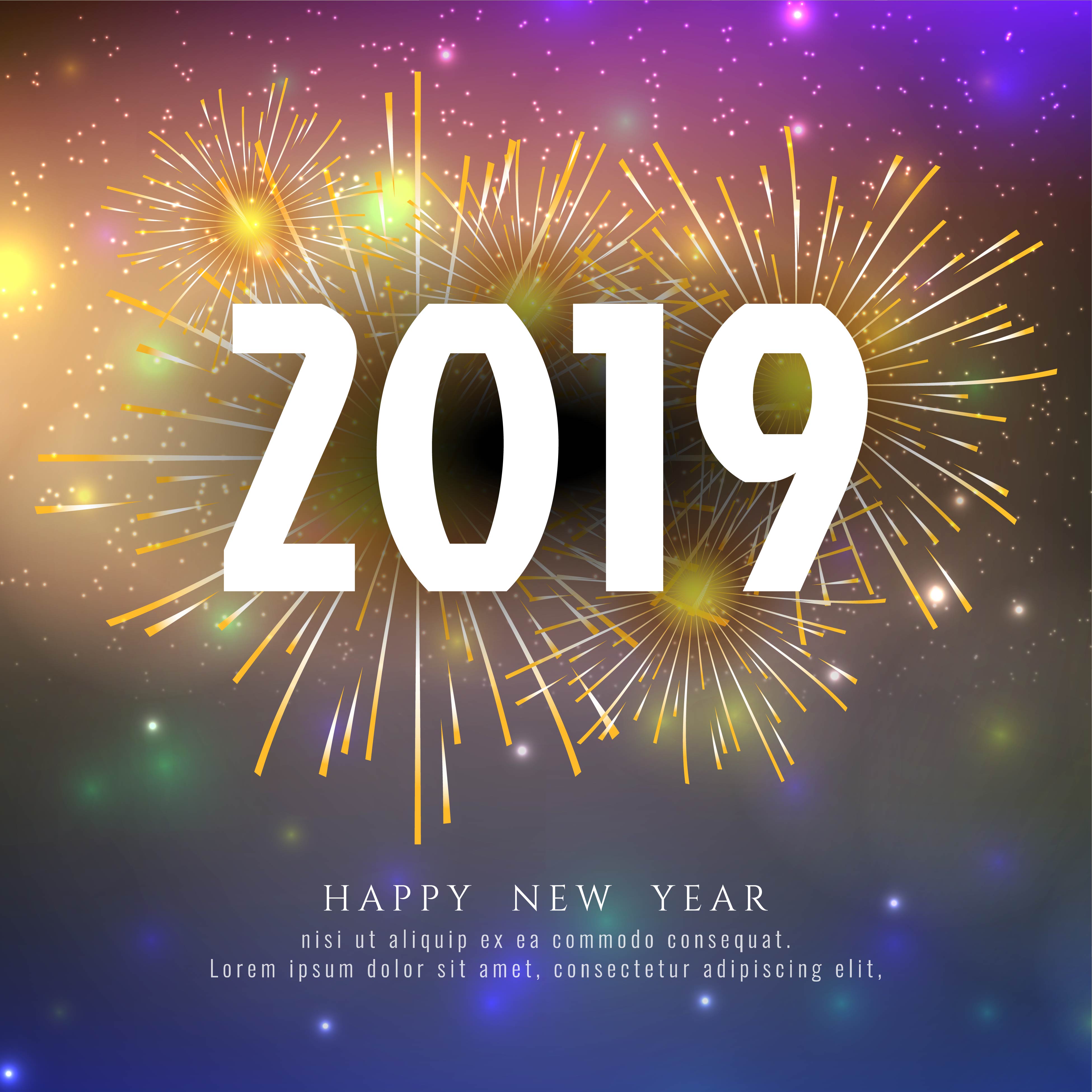  Happy  New  Year  2019  elegant background Download  Free 