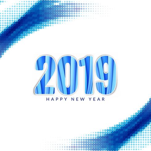 Fondo decorativo abstracto moderno año nuevo 2019 vector