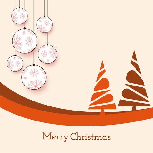 Abstract Merry Christmas decorative background vector
