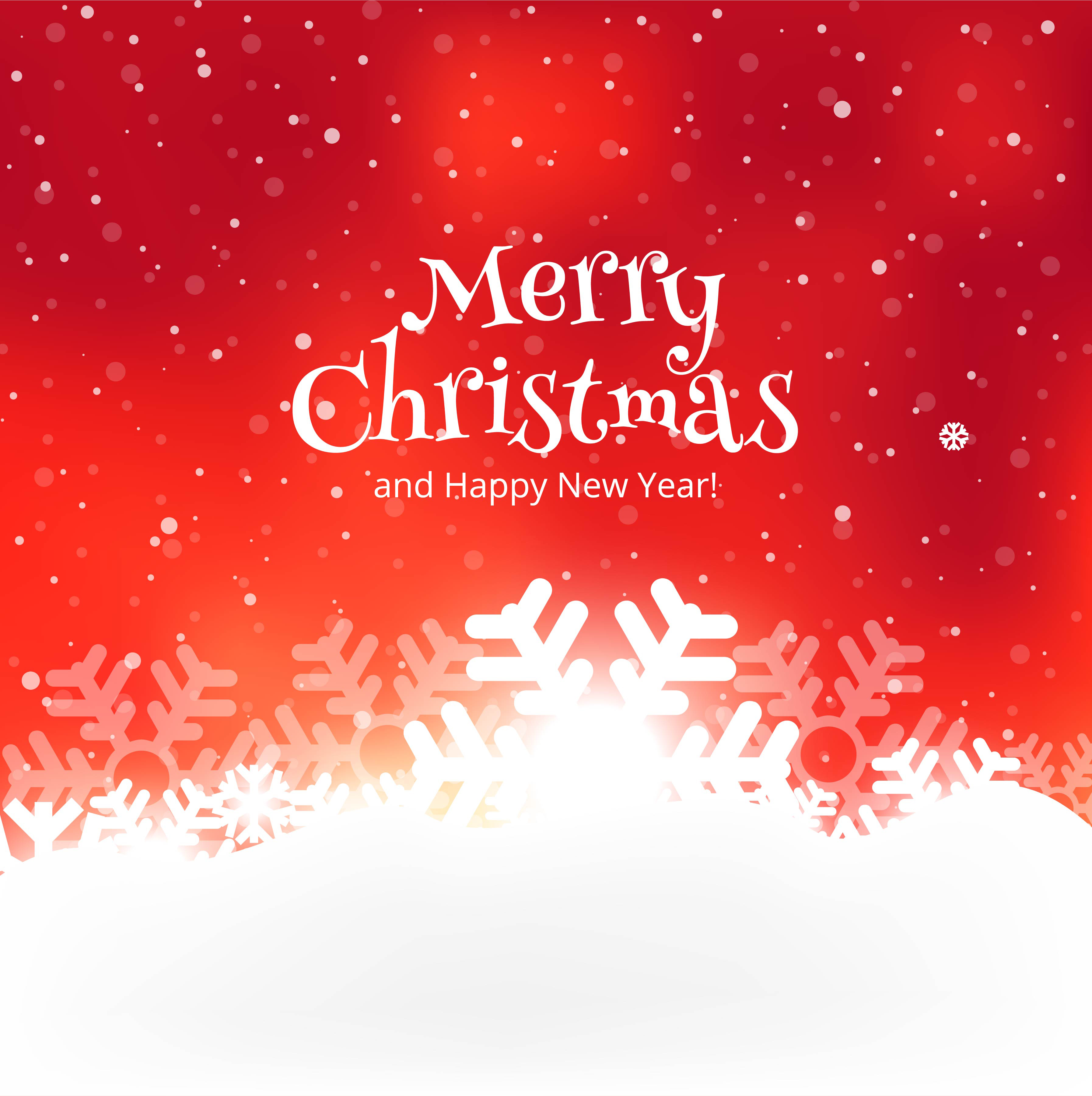 beautiful merry christmas celebration colorful card