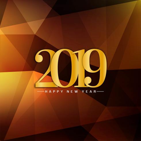 Abstract modern New Year 2019 decorative background vector