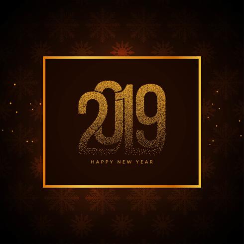 Happy New Year 2019 greeting background vector