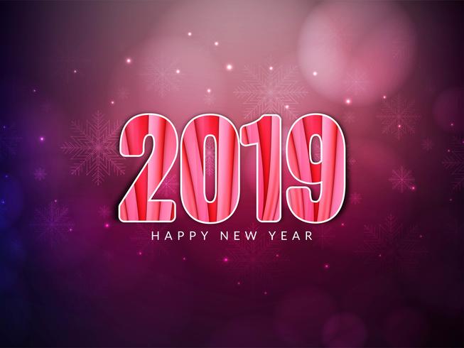 Abstract New Year 2019 celebration background vector