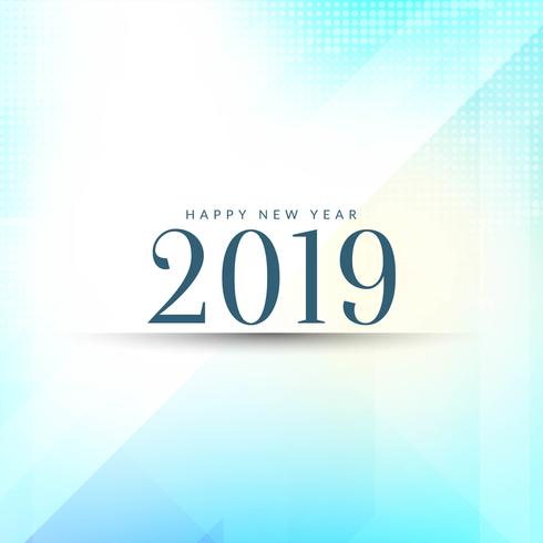 Elegant Happy New Year 2019 greeting background vector