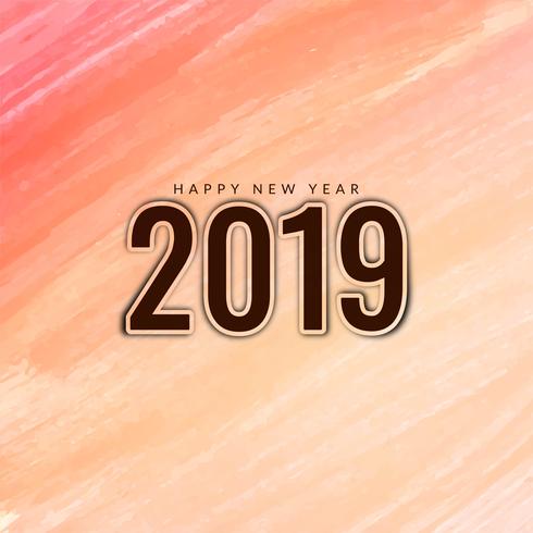 Abstract Happy New Year 2019 modern background vector