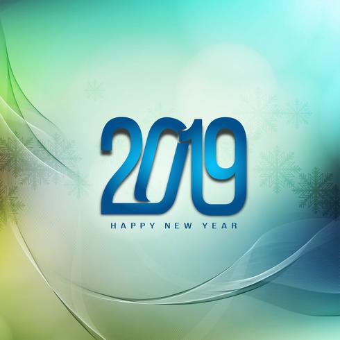 Abstract modern New Year 2019 decorative background vector