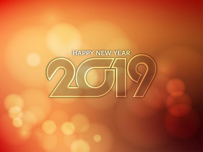 Fondo decorativo elegante año nuevo 2019 vector