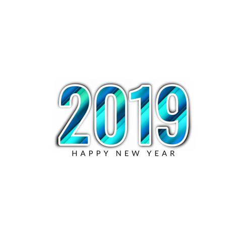 Abstract Happy New Year 2019 stylish background vector