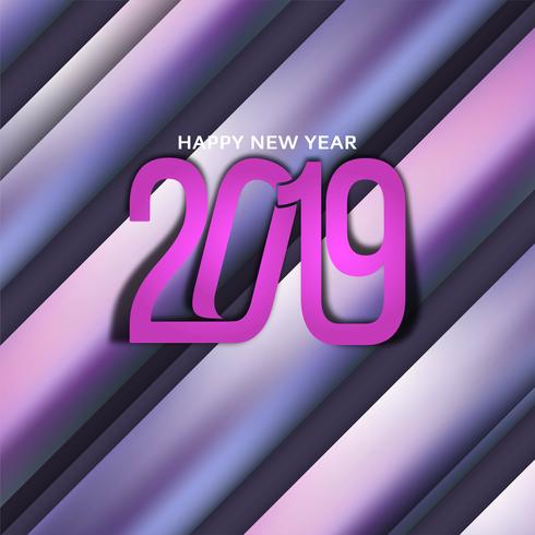 Feliz año nuevo saludo 2019 fondo vector