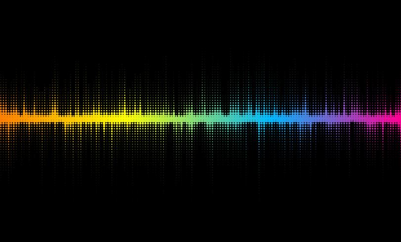 Halftone sound wave design vector