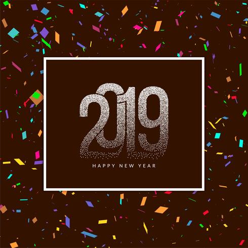 Elegant New Year 2019 decorative background vector