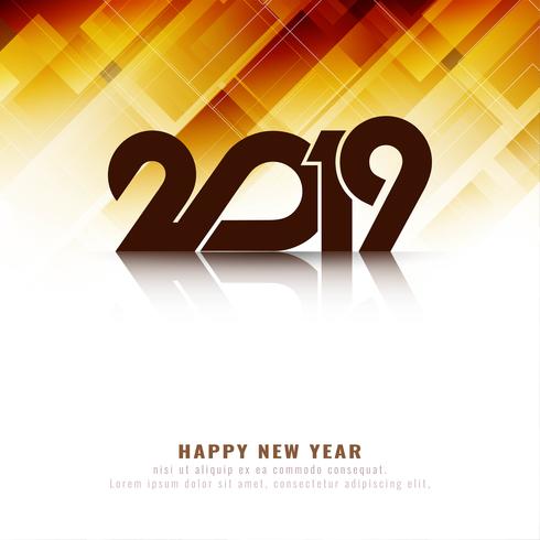 Abstract Happy New Year 2019 stylish background