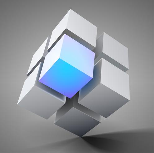 3D Cube Design vector