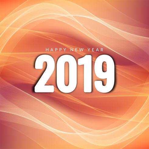 Abstract New Year 2019 celebration background vector