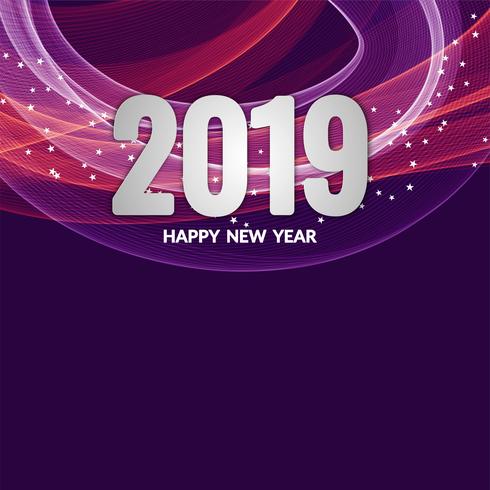 Elegante fondo moderno de año nuevo 2019 vector