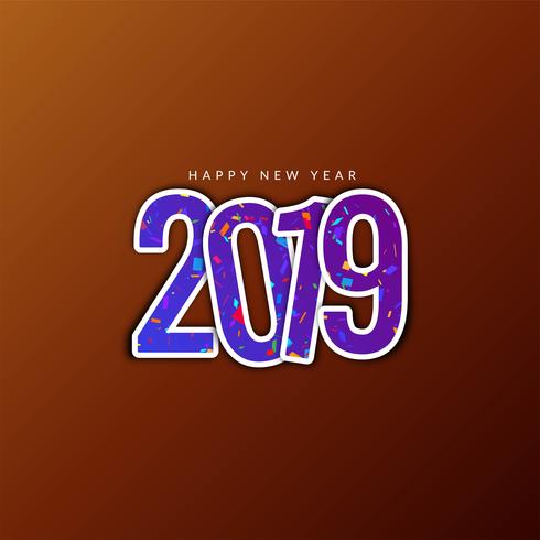 Abstract New Year 2019 beautiful background vector