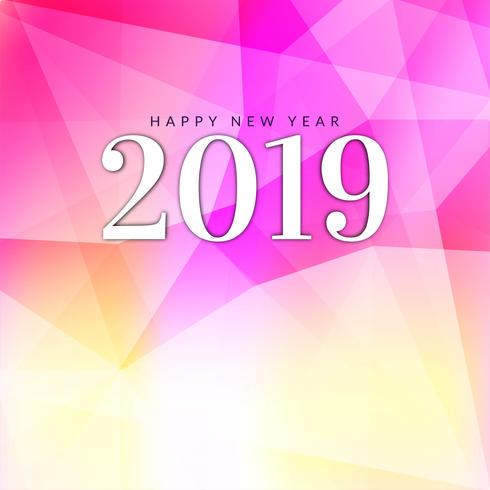 Feliz año nuevo saludo 2019 fondo vector