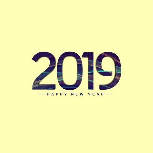 Abstract New Year 2019 background design vector