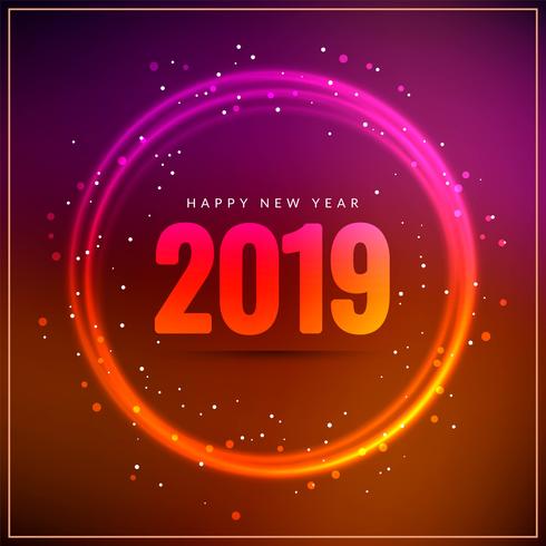 Abstract Happy New Year 2019 stylish background vector