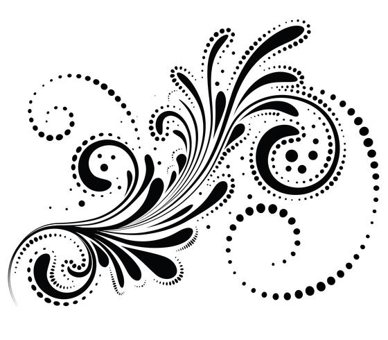 Floral design element vector