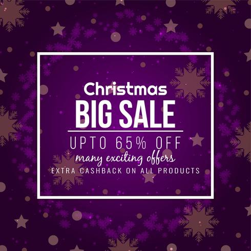 Elegant Merry Christmas big sale background vector