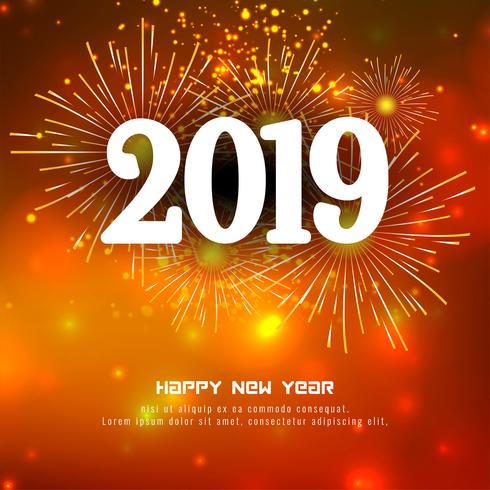 Happy New Year 2019 elegant background vector