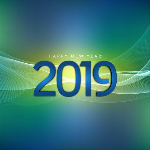 Happy New Year 2019 elegant background vector