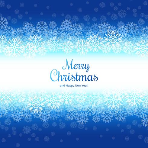 Merry christmas snowflake card background vector