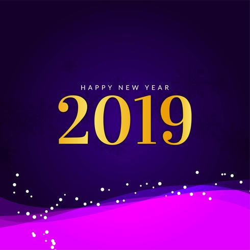 Abstract modern New Year 2019 decorative background vector