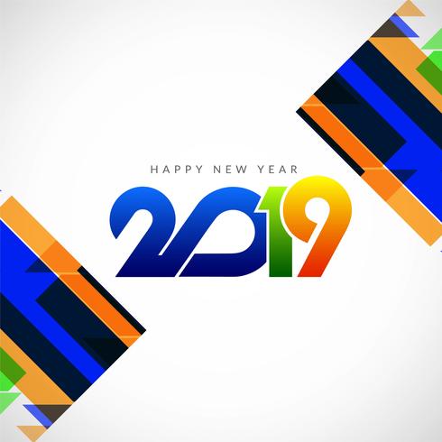 Beautiful Happy New Year 2019 background vector