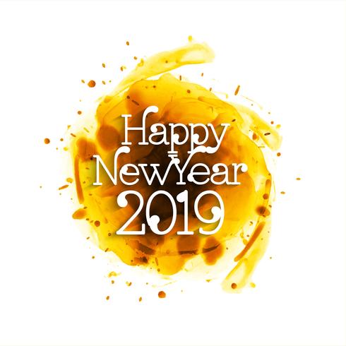 Abstract Happy New Year 2019 stylish background vector