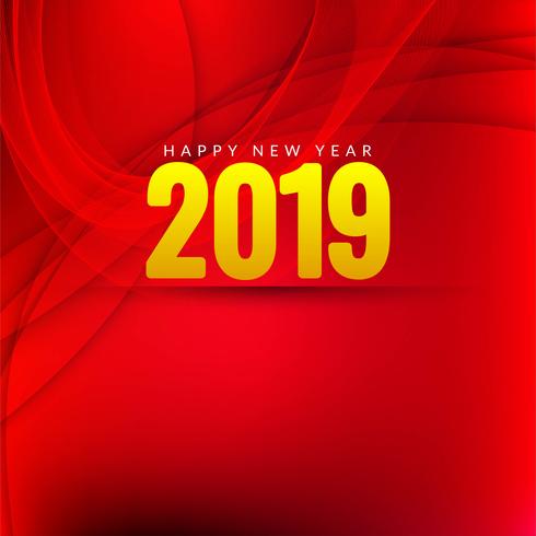 Abstract modern New Year 2019 decorative background vector