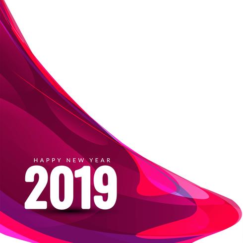 Abstract New Year 2019 celebration background vector
