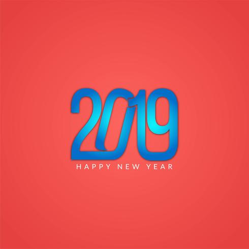 Abstract Happy New Year 2019 stylish background vector