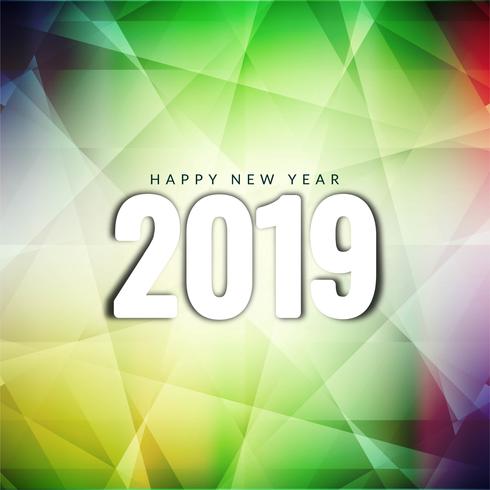 Happy New Year 2019 modern background vector