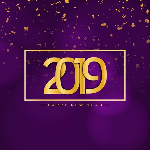 Happy New Year 2019 greeting background vector