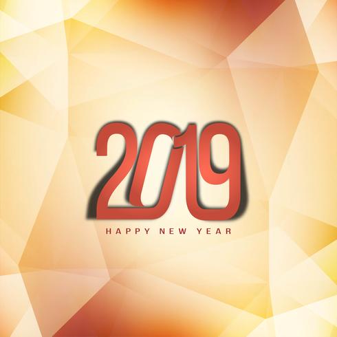 Feliz año nuevo 2019 fondo elegante decorativo vector