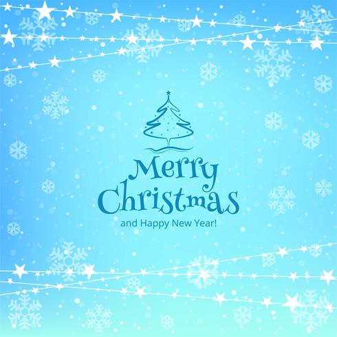 Beautiful merry christmas celebration colorful card background vector