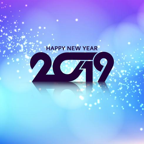 Beautiful Happy New Year 2019 background vector