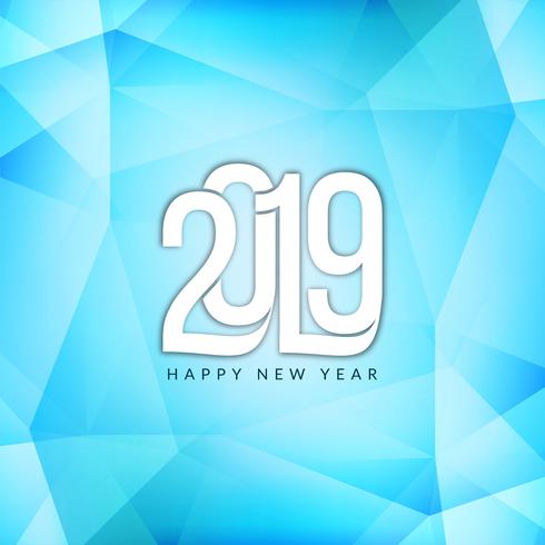 Fondo decorativo elegante año nuevo 2019 vector