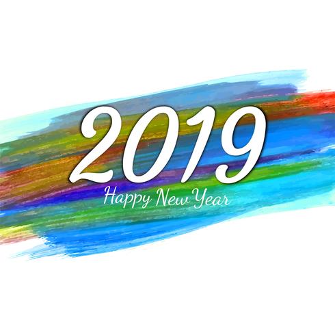 Feliz año nuevo saludo 2019 fondo vector