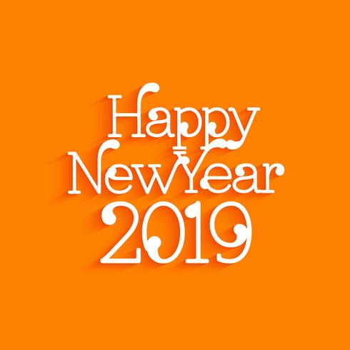 Abstract Happy New Year 2019 greeting background vector