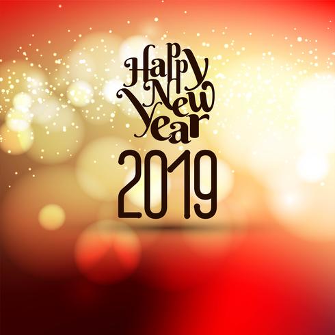 Abstract New Year 2019 celebration background vector