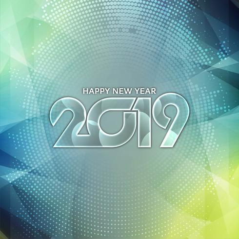 Fondo decorativo abstracto moderno año nuevo 2019 vector