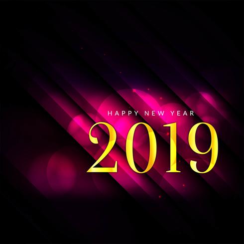 Happy New Year 2019 modern background