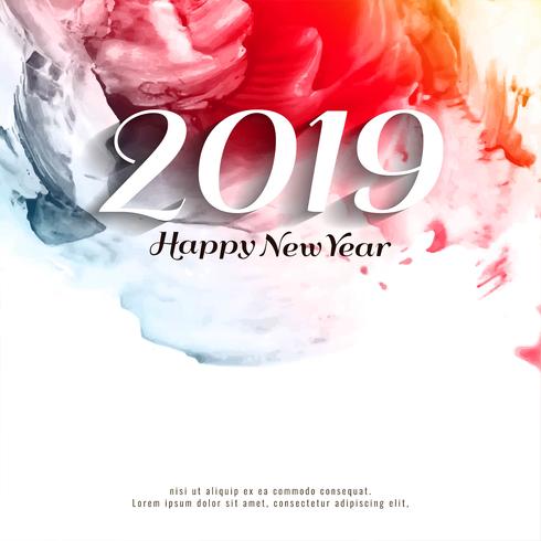 Happy New Year 2019 greeting background vector