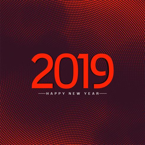 Resumen feliz año nuevo 2019 elegante fondo vector