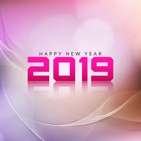 Abstract stylish  New Year 2019 greeting background vector